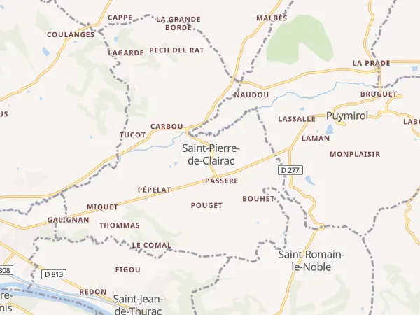 Plan de Saint-Pierre-de-Clairac