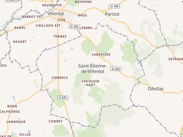 Plan de Saint-Étienne-de-Villeréal