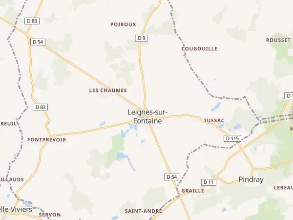 Plan de Leignes-sur-Fontaine