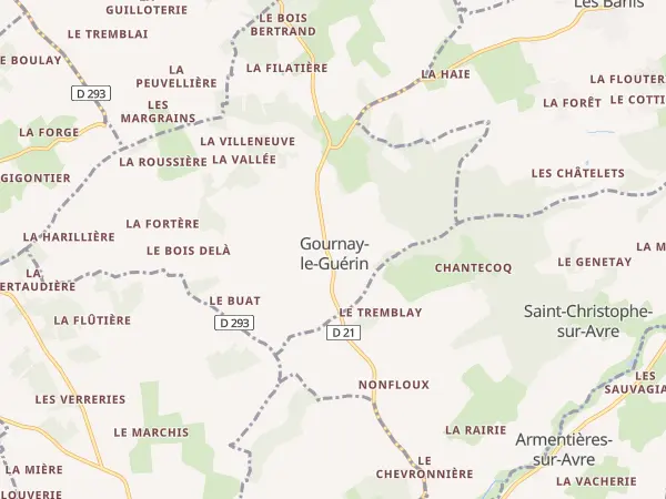 Plan de Gournay-le-Guérin