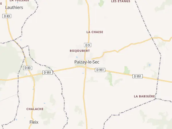 Plan de Paizay-le-Sec