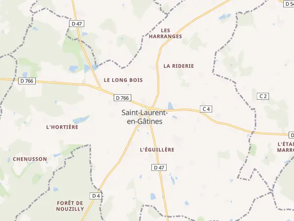 Plan de Saint-Laurent-en-Gâtines
