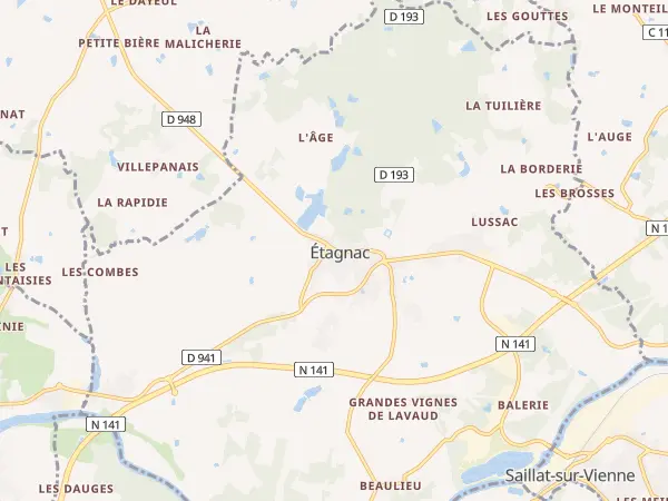 Plan de Étagnac