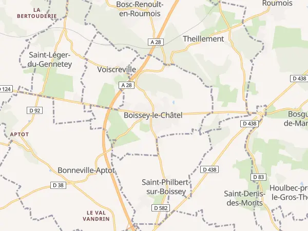 Plan de Boissey-le-Châtel
