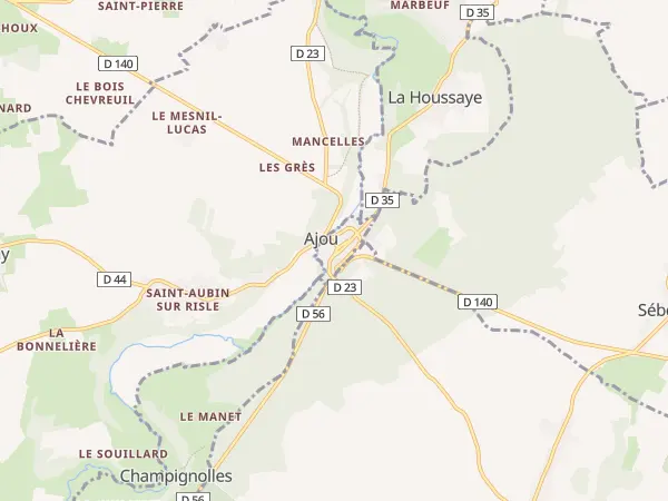 Plan de La Ferrière-sur-Risle