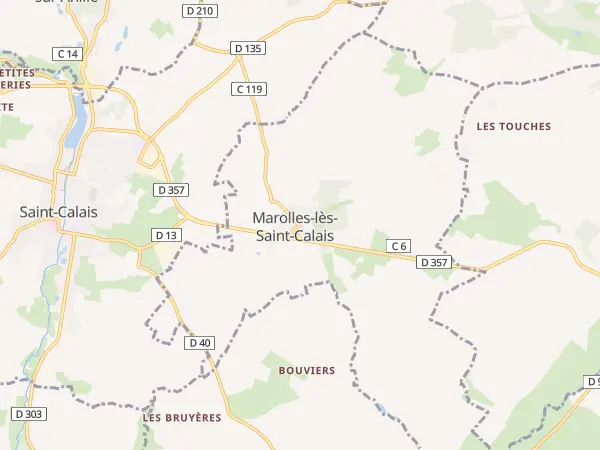 Plan de Marolles-lès-Saint-Calais