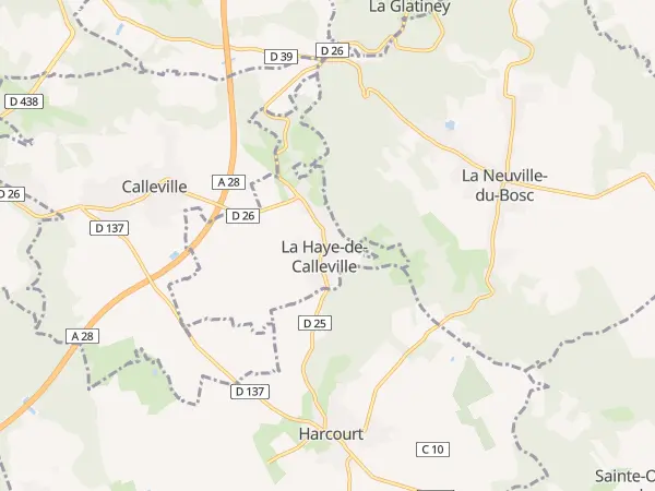 Plan de La Haye-de-Calleville