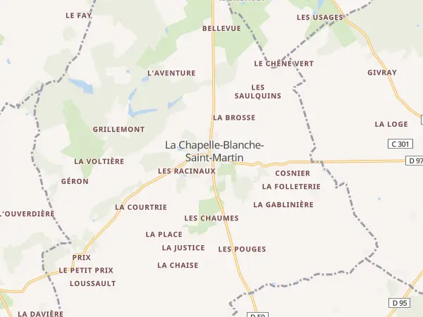 Plan de La Chapelle-Blanche-Saint-Martin