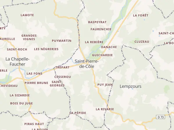 Plan de Saint-Pierre-de-Côle