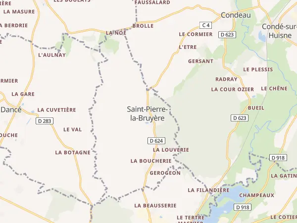 Plan de Saint-Pierre-la-Bruyère
