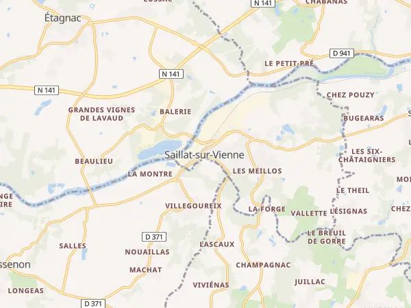 Plan de Saillat-sur-Vienne