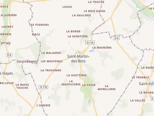 Plan de Saint-Martin-des-Bois