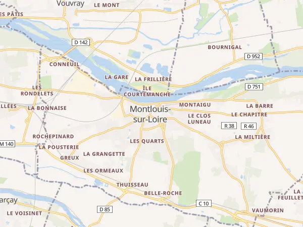 Plan de Montlouis-sur-Loire