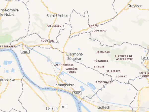 Plan de Clermont-Soubiran