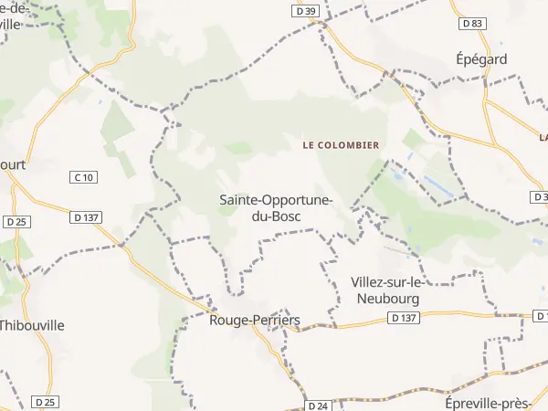 Plan de Sainte-Opportune-du-Bosc