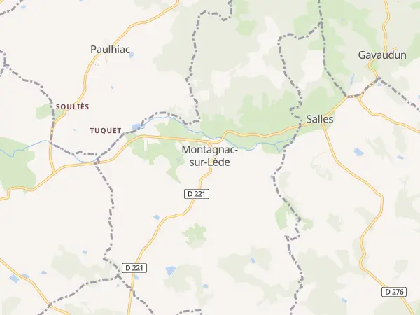 Plan de Montagnac-sur-Lède