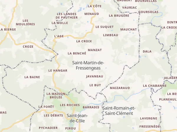 Plan de Saint-Martin-de-Fressengeas