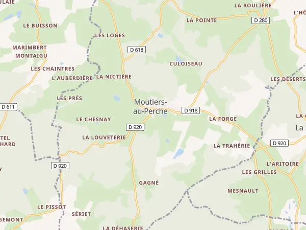 Plan de Moutiers-au-Perche