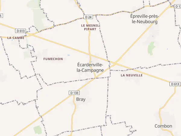 Plan de Écardenville-la-Campagne