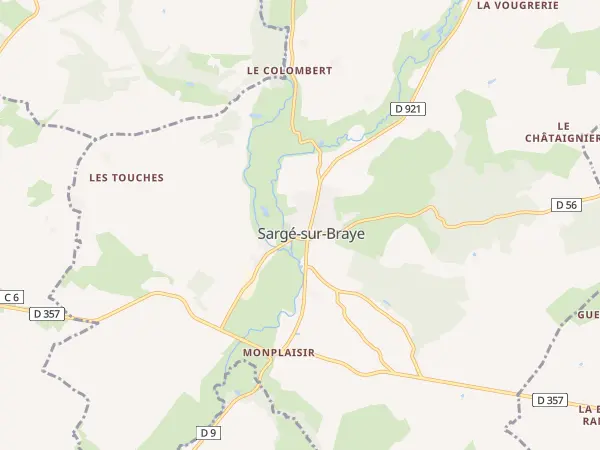 Plan de Sargé-sur-Braye