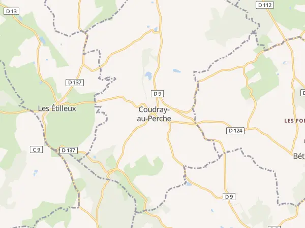 Plan de Coudray-au-Perche