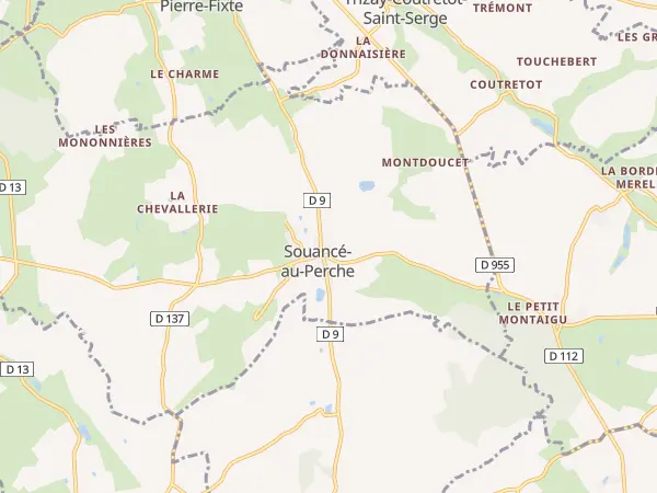 Plan de Souancé-au-Perche