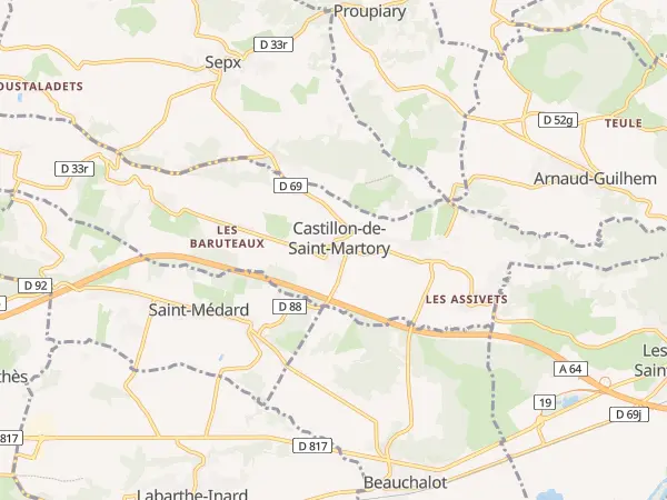 Plan de Castillon-de-Saint-Martory