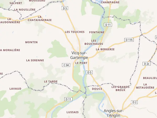 Plan de Vicq-sur-Gartempe