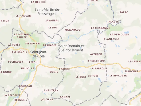 Plan de Saint-Romain-et-Saint-Clément