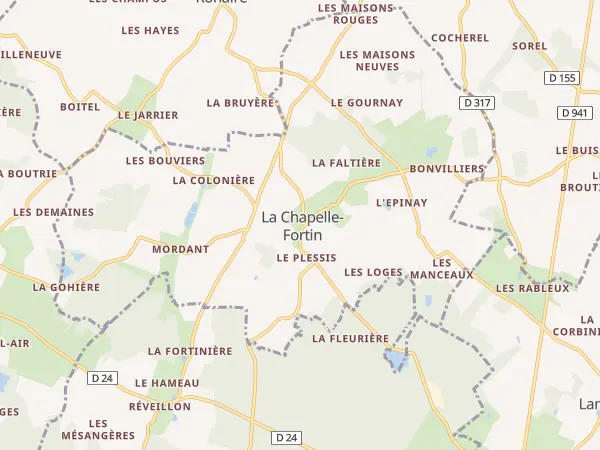 Plan de La Chapelle-Fortin