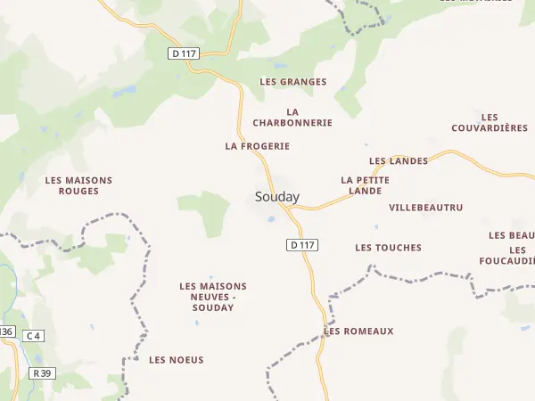 Plan de Couëtron-au-Perche
