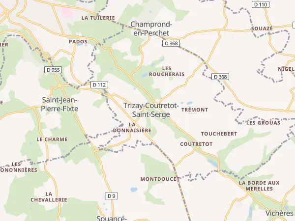 Plan de Trizay-Coutretot-Saint-Serge