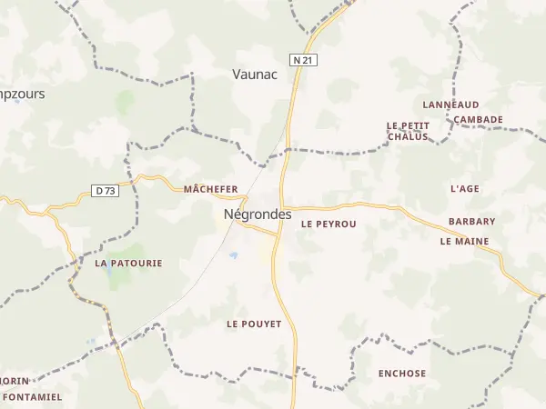 Plan de Négrondes