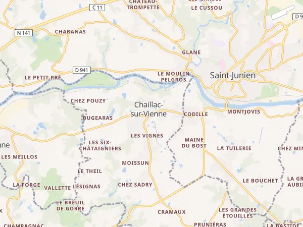 Plan de Chaillac-sur-Vienne