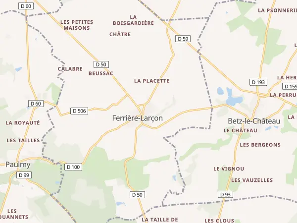 Plan de Ferrière-Larçon