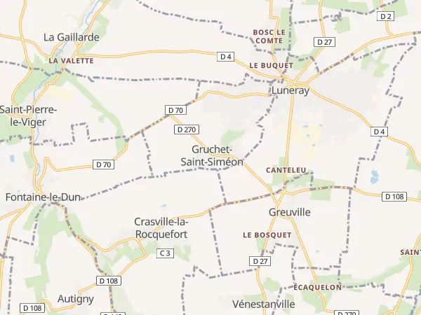 Plan de Gruchet-Saint-Siméon