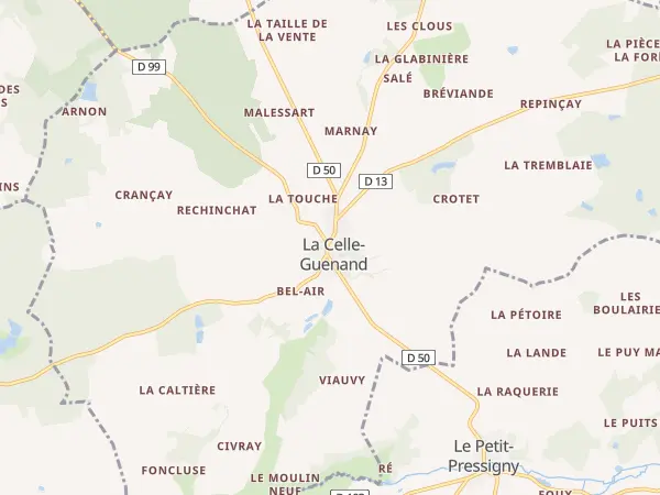 Plan de La Celle-Guenand