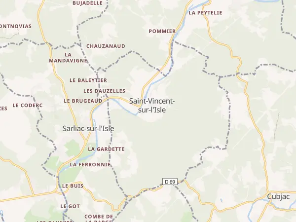 Plan de Saint-Vincent-sur-l’Isle