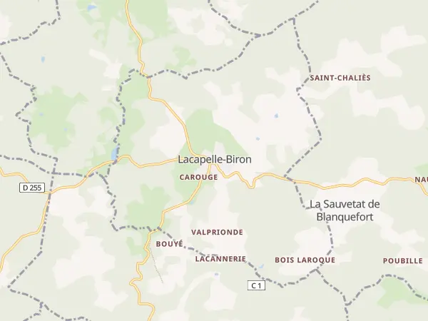 Plan de Lacapelle-Biron