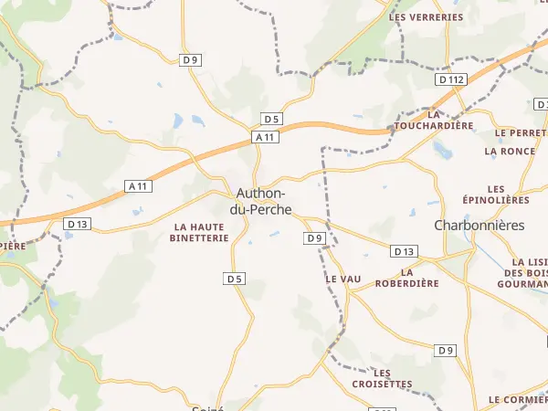 Plan de Authon-du-Perche