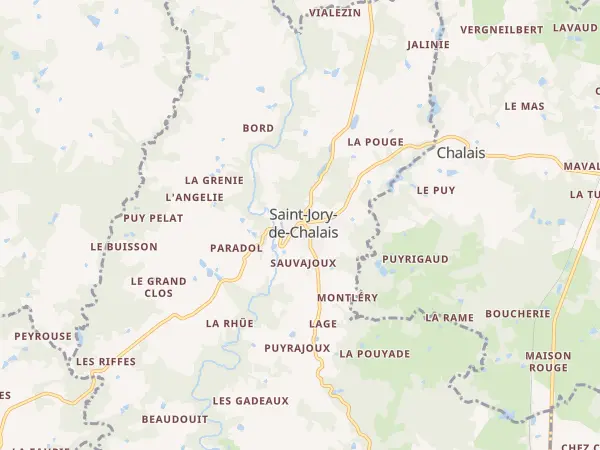 Plan de Saint-Jory-de-Chalais