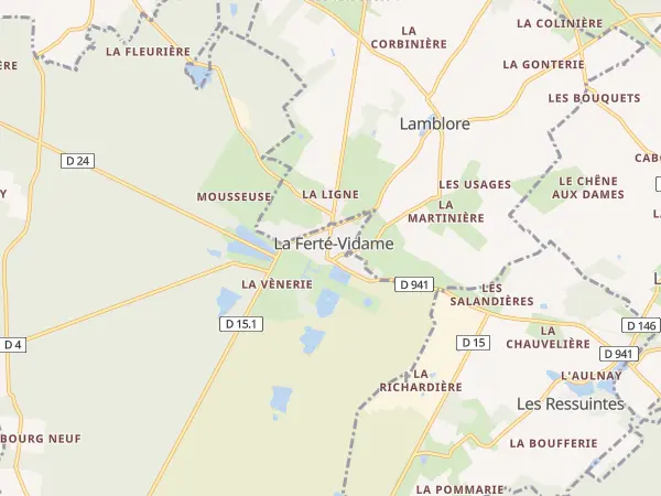 Plan de La Ferté-Vidame