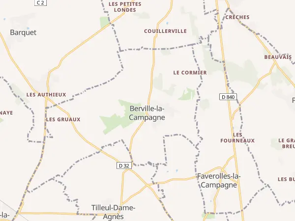 Plan de Berville-la-Campagne