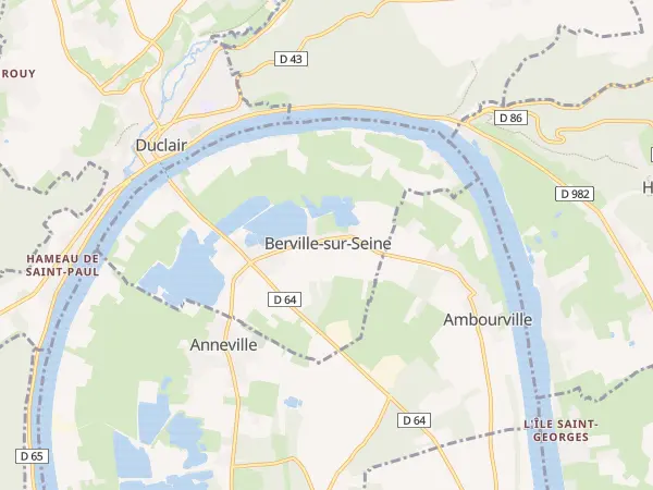 Plan de Berville-sur-Seine