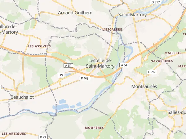 Plan de Lestelle-de-Saint-Martory