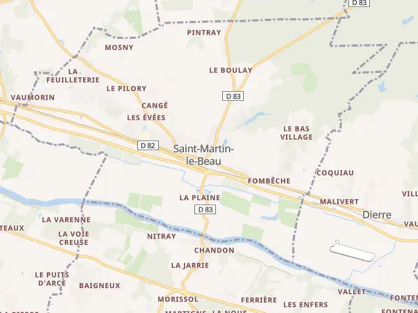 Plan de Saint-Martin-le-Beau