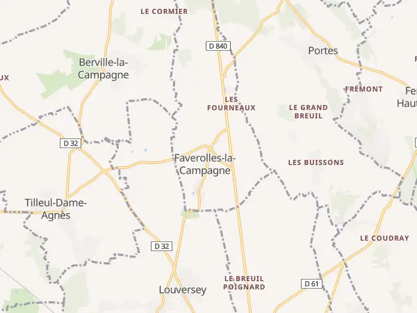 Plan de Faverolles-la-Campagne
