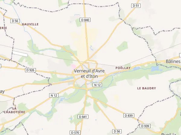 Plan de Verneuil d’Avre et d’Iton