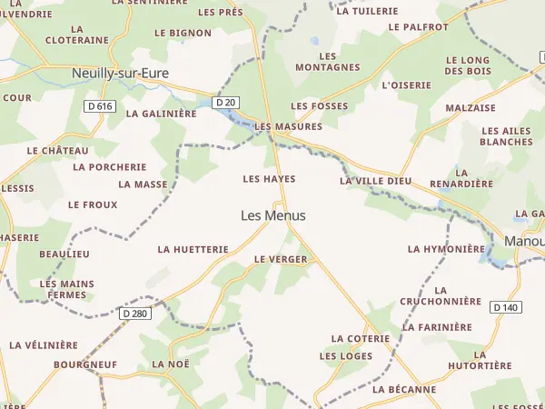 Plan des Menus