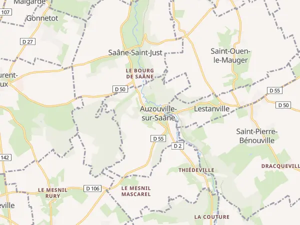 Plan de Auzouville-sur-Saâne